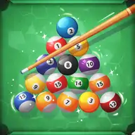 Player aiming cue in Pool Ball Master, a free online billiards game with realistic physics and mobile-friendly design
