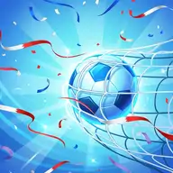 Player tapping screen to shoot soccer ball into moving goal in Tap Goal game