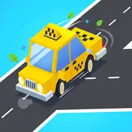 Player dodging cars in a fast-paced urban racing scene in Traffic Go